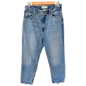 Abercrombie & Fitch The Ankle Straight Ultra High Rise Curve Love 12s Denim Jean